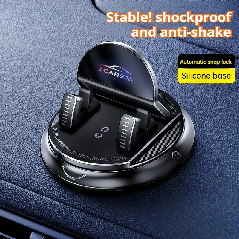 2026 New Car Phone Mount Anti Slip Silicone Dashboard Phone Holder 360-Degree Free Rotation Universal Head-Up Navigation Holder