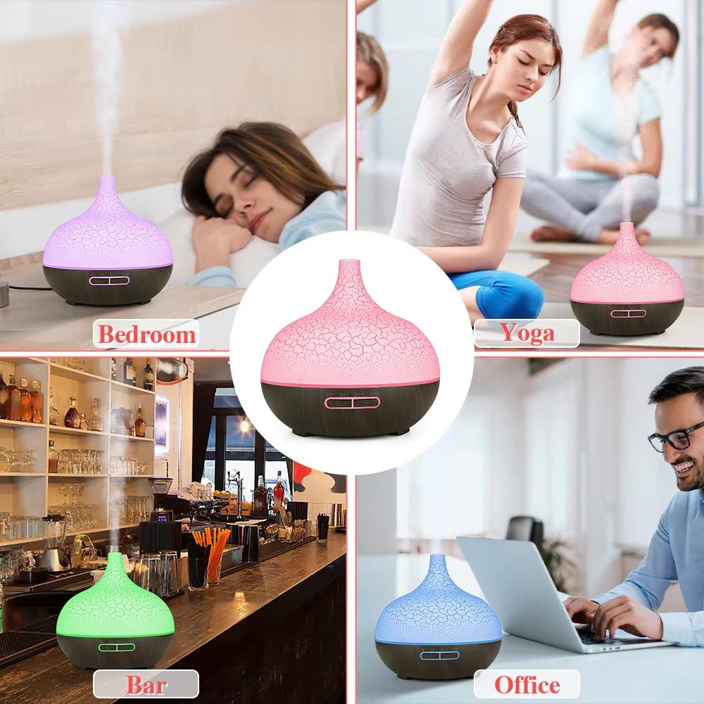 Crack color fragrance machine ultrasonic humidifier household fragrance enlarging bedroom bedside air spray essential oil lamp fragrance machine