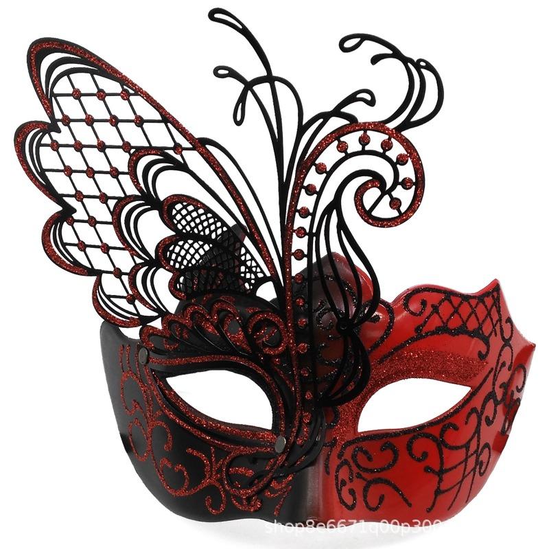 Women’s Luxury Rhinestone Half Face , Venetian Masquerade Eye  for Carnival & Costume Party domino