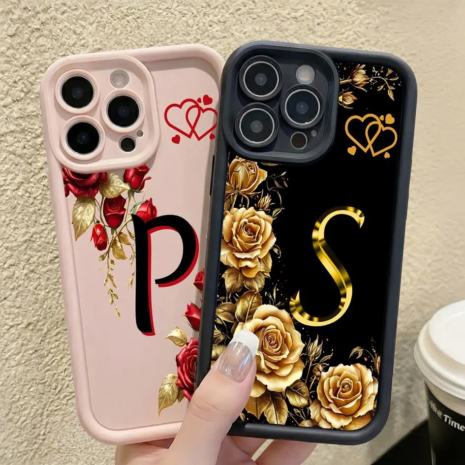 Personalized Customized Initials Name Phone Case For Samsung Galaxy S26 S25 S24 S23 S22 S21 A17 A16 A15 A14 A13 A33 A34 A35 A36 A52 A53 A54 FE Ultra Plus Note 20 Ultra Letter Protective Cover