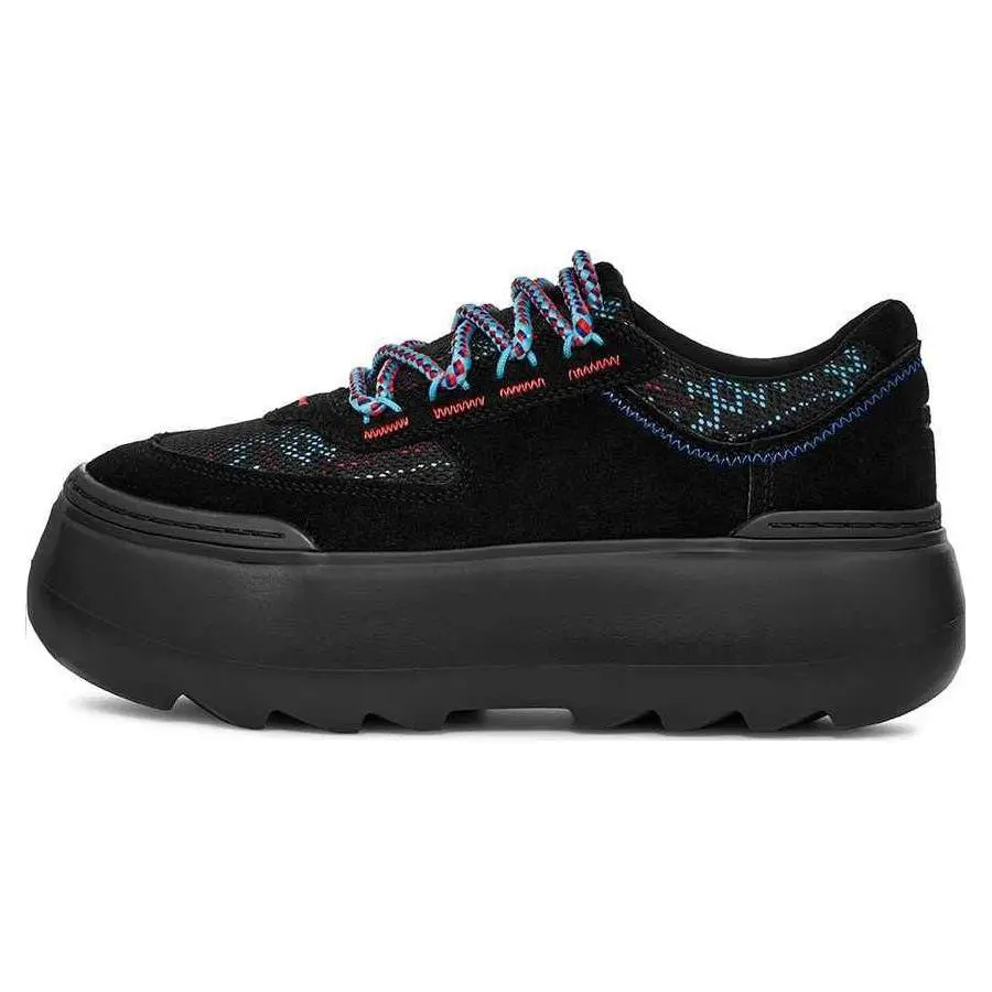 UGG Fabric Comfortable Low-Top Thick Sole Shoes 1136842-BLK