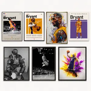 Kobe Bryant Poster, Basketball Legend Art Print, Wall Decor, Sports Memorabilia, Black Mamba Tribute, FRAMED Home Decor, Motivational Artwork decoration