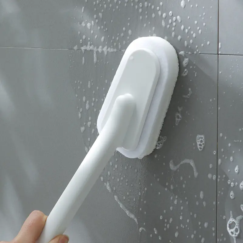 Long-handled sponge brush for household cleaning, bathroom sink, bathroom crevice brush, toilet brush, crevice cleaning brush