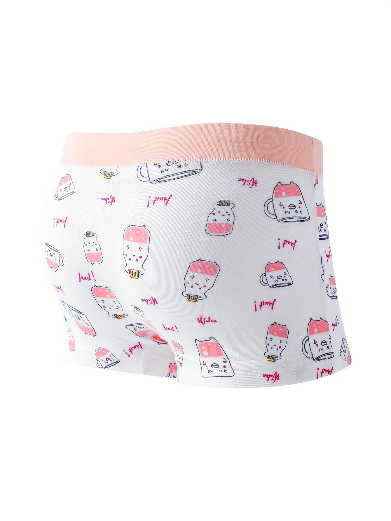 New12pcs Soft Cotton Boxer Shorts for Young Girls - Breathable, Comfortable, All-Season Underwear with Cute Cartoon Prints, Breathable Clothing |                 Playful Print Design |    Gifts  Gifts             Stretchable Fabric