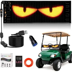 LED Light Signs for , 7"x3" Flexible USB 5V  APP Control Full Color Programmable Scrolling LED  Sign, Custom Text  Animation LED Panel for Taxi Shop  Office