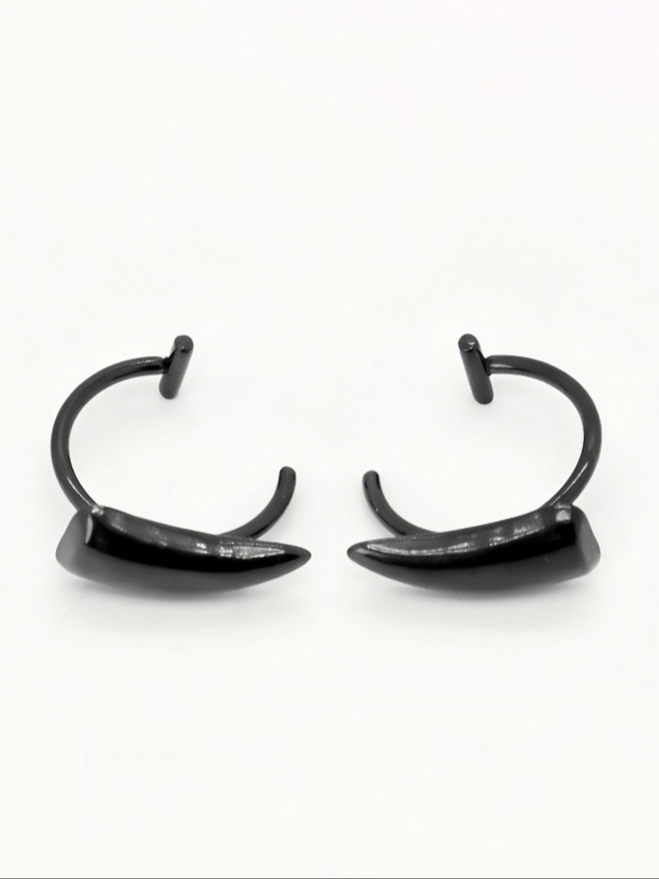 Punk Style Fangs Design Lip Studs, Stainless Steel Lip Rings, Fashionable Body Jewelry for Men & Women, Trendy All-match & Exquisite Jewelry for Birthday Gift, Vertical Labret Jewelry