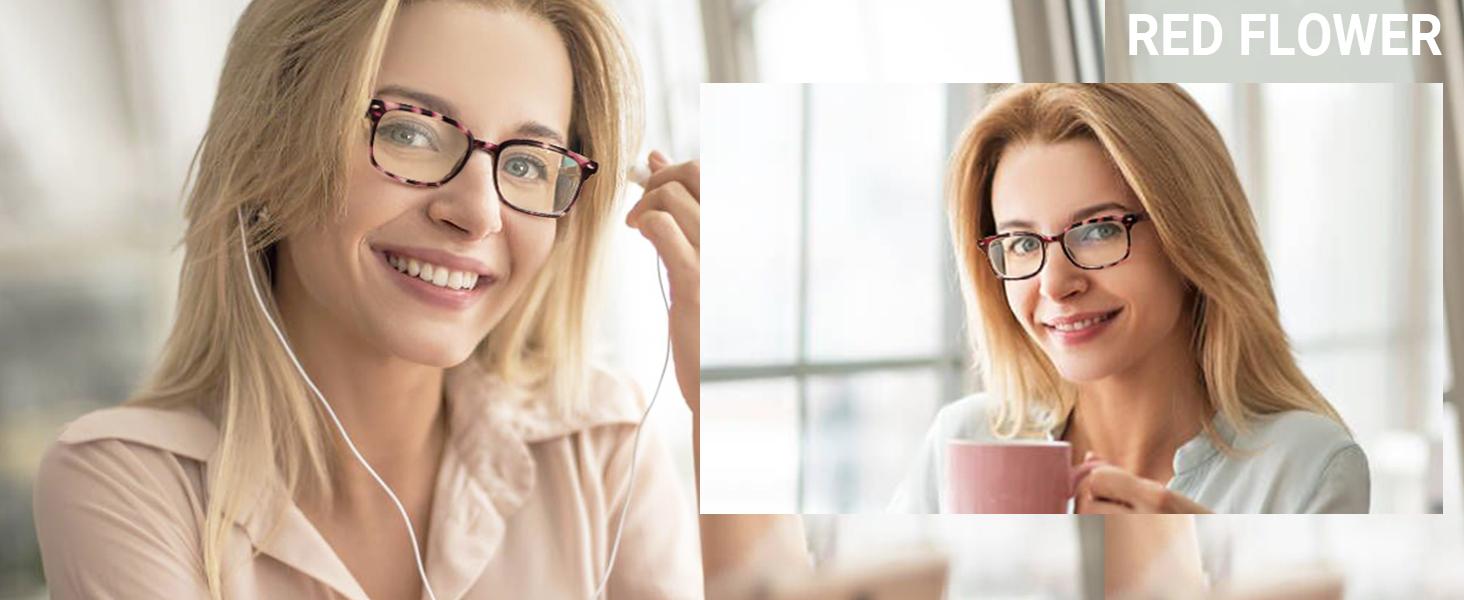 6 Pack Reading Glasses for Women, Reading glasses men, Blue Light Blocking Readers, Computer eye glasses, Cheaters