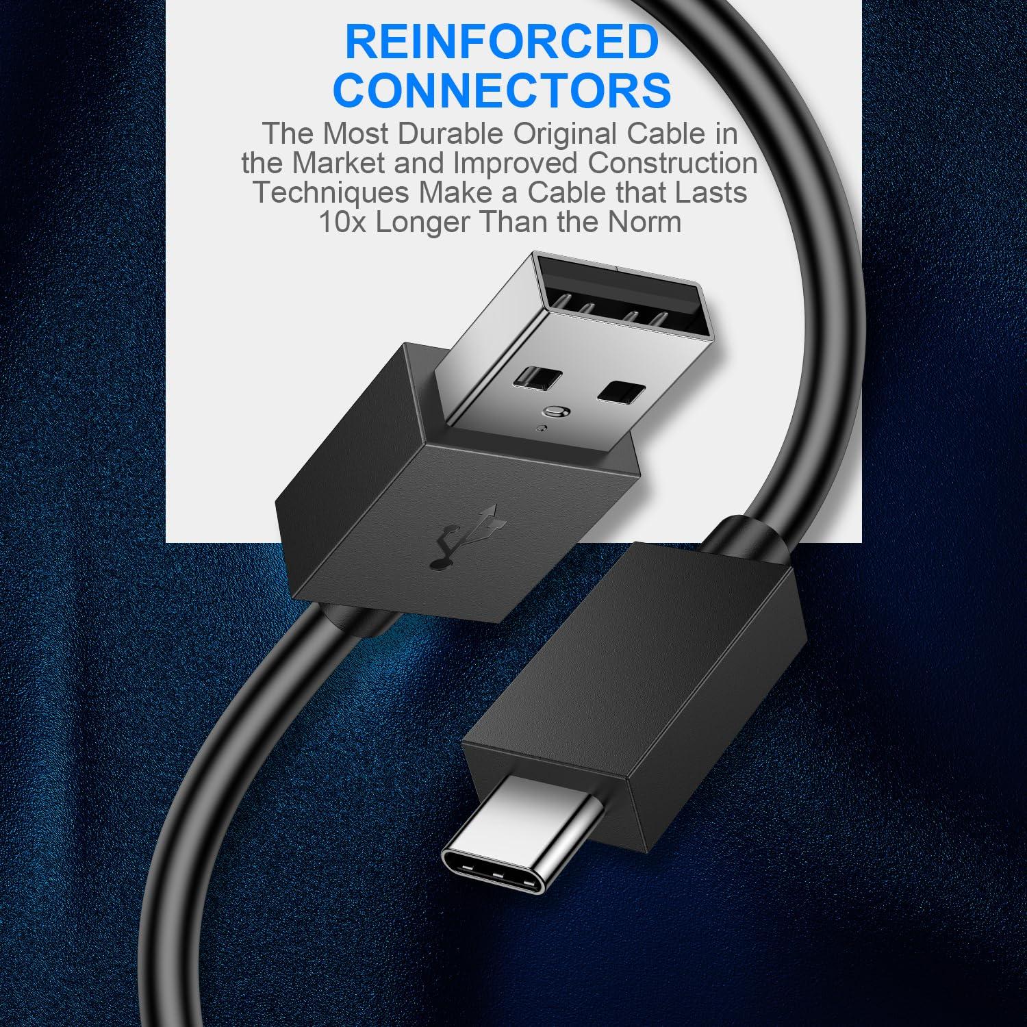 PS5 Controller Charger - 2 Pack 5FT OEM  Fast   Data Cord Wire Accessories for  5 DualSense,  Series S X Core, Elite Series 2,  Controller