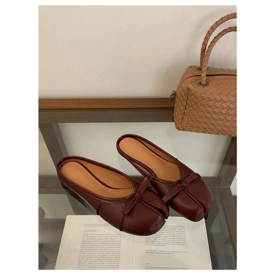 Women Tabi Ninja Slippers Brand Mules Soft Microfiber Comfy Flats Shoes Fashion Bow Knot Split Toe Slides Casual Loafer Footwear