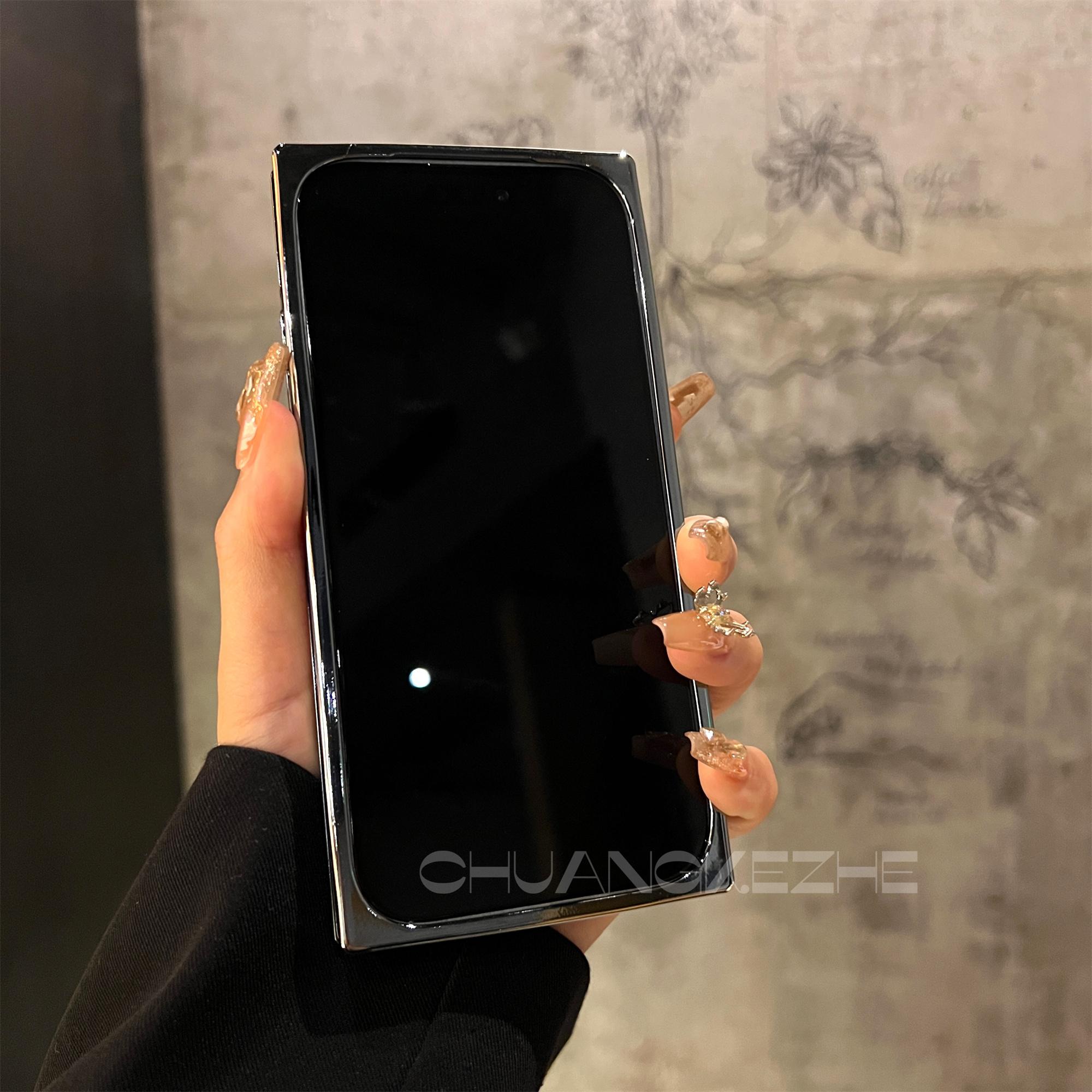 High-quality Square Aurora Electroplated Frame Case for iPhone 17 Pro Max 16 15 14 13 with HD Lens Protector & Crystal-Clear Camera Protection Casing Cellphone Protective  Smartphone Cover