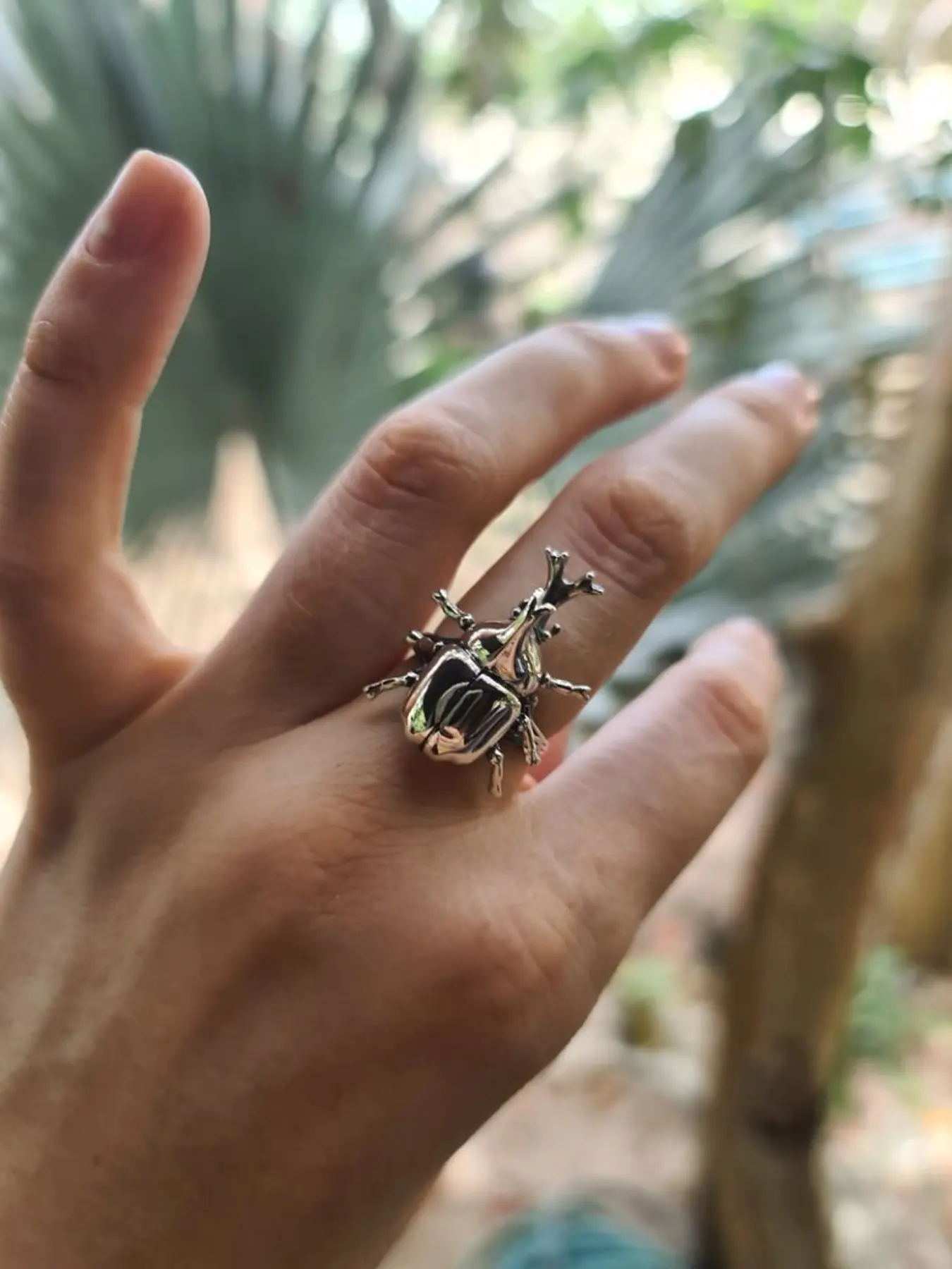 1 Piece Vintage Distressed Beetle Bug Ring, Unisex Gothic Streetwear Daily Stackable Accessory, Trendy Y2K Insect Jewelry Gift