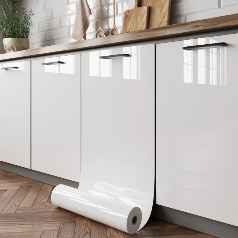 1 Roll  15.75 Inches width optional 118.11/196.85/393.70 Inches kitchen peel and stick wallpaper Waterproof Decorative Wallpaper oil heat resistant, renovation sticker for stove cabinet table, easy install and remove