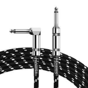 Premium 10FT Guitar Cable, 1/4 Inch Instrument Cable- Noise Free and Long-Lasting Guitar Cord- AMP Cord for Electric Guitar, AMP, Bass, Electric Mandolin, Pro Audio, Right Angle