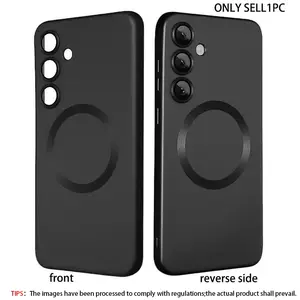 For Samsung Galaxy S26 S25 S24 S23 S22 Ultra Plus  A17, A07, A56, A36, A26, A16, A06, A55 5G, A35 5G,  Soft Matte Magnetic Case That Includes a Camera Lens Protector MagSafe wireless charging