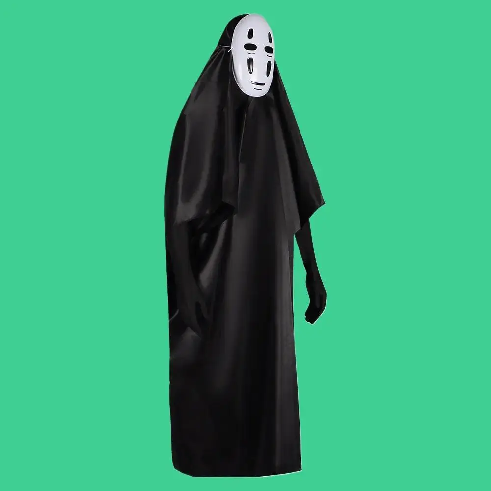 Mask Ghost Costume Cloak No Face Anime Character Fancy Dress Costume For Adults And Kids Events