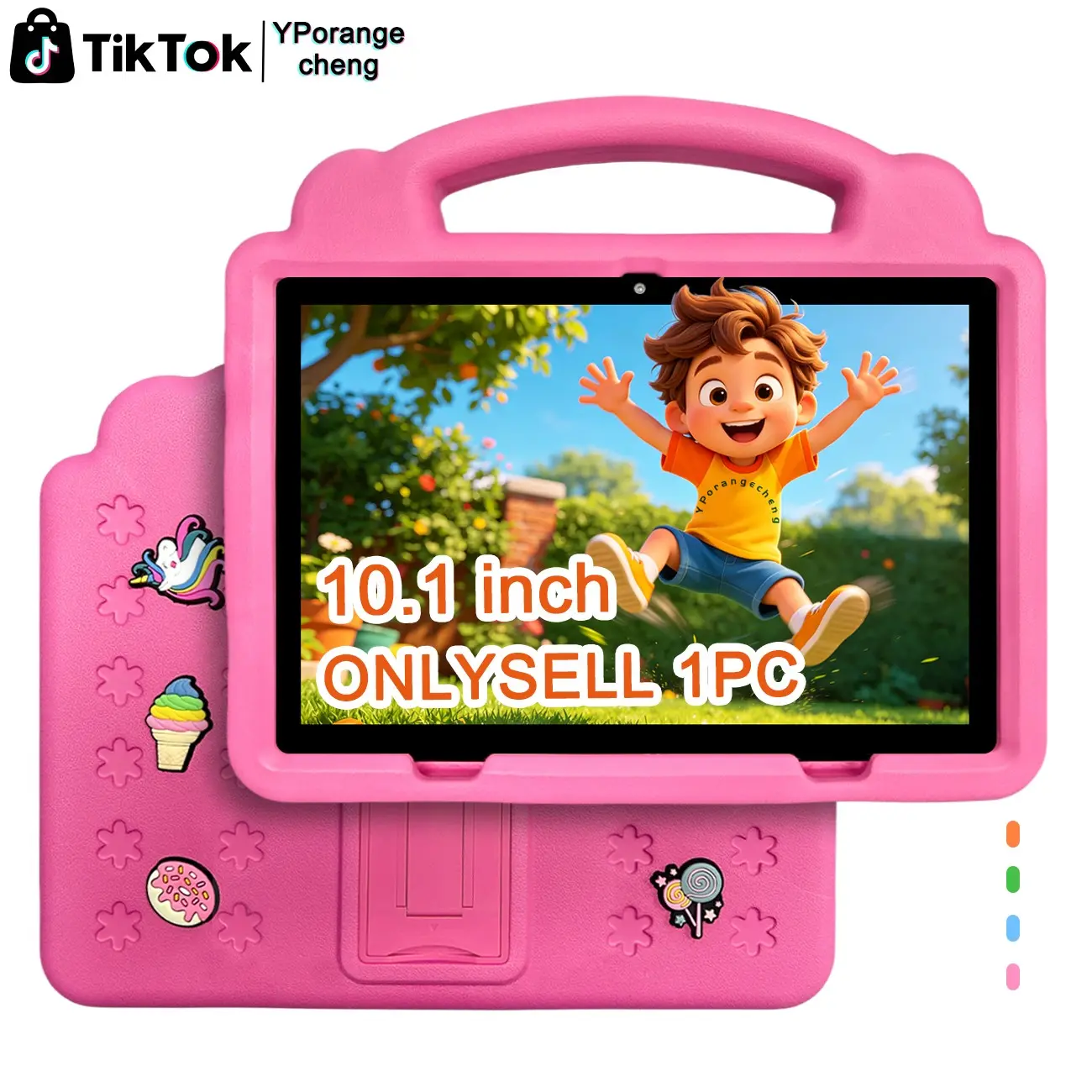 10.1-Inch Gaming Tablet! Father's Day #DealsForYouDays All-in-One Work/Study/Entertainment, HD Display, Dual Camera, 5G WiFi, Protective Case Included, Birthday/Christmas Gift for Teens (Blue/Pink, No Charger)