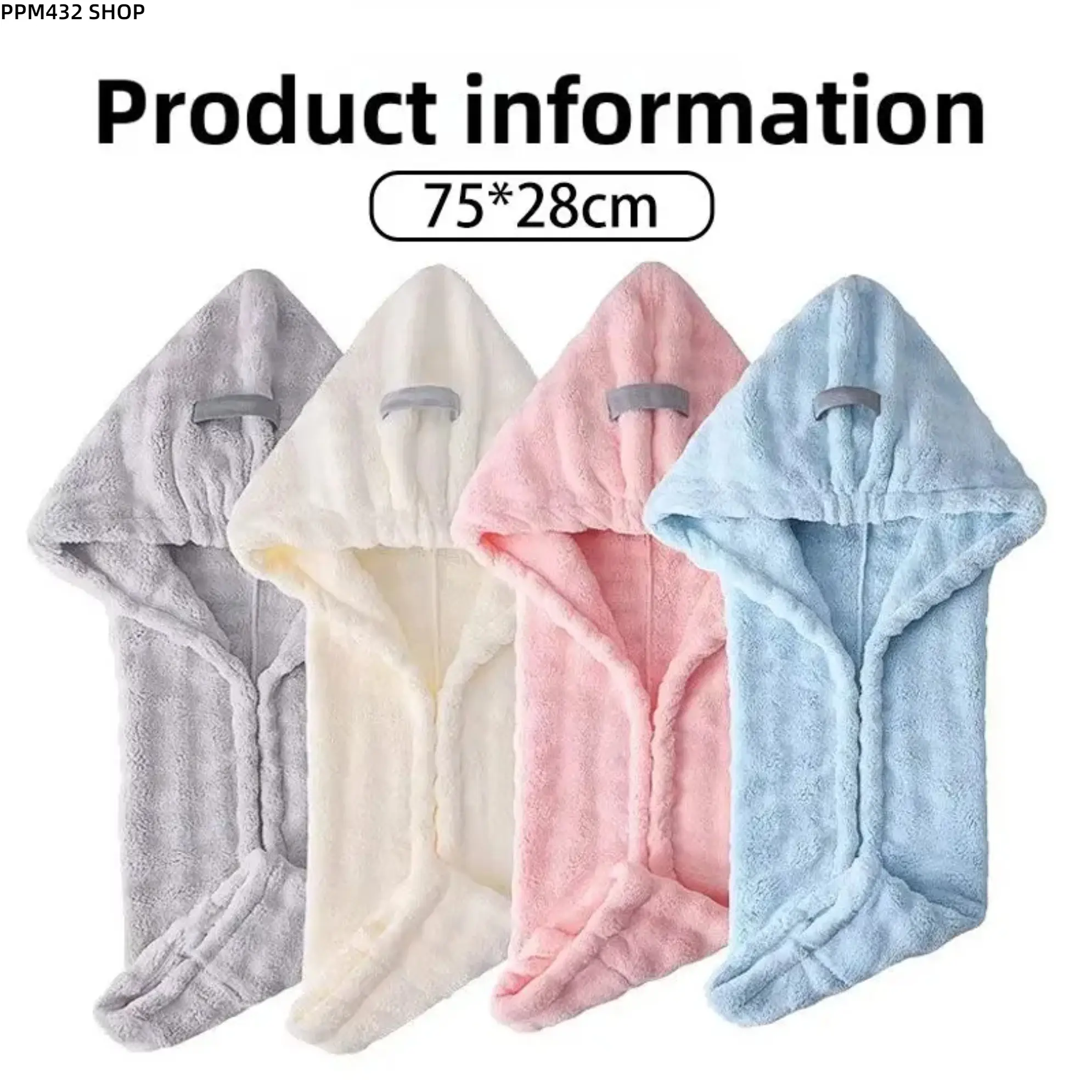 4-Pack Microfiber Hair Turban Towels, Thick Fast Drying Water Absorbent Hair Wraps, Reusable Machine Washable Shower Towel Caps for Women, Soft Lightweight Hair Drying Accessories for Bathroom, Home and Travel Use