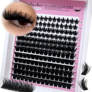 Spikes+300D+lower/200D/160D/100D/60D eyelashes Lash Clusters Long 6-18mm Lash Spikes lower eyelashes D/DD Eyelash Clusters Volume Individual Lashes DIY Spiky Lash Extension Manga Cluster Eyelash Extensions Mink Strips Lashes Thick Suitable for daily activ