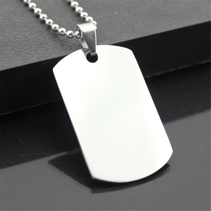 Punk Silver Color Unique Mens Military Army Style Tags Chain Pendant Necklace Jewelry Accessories Males Fashion Gifts
