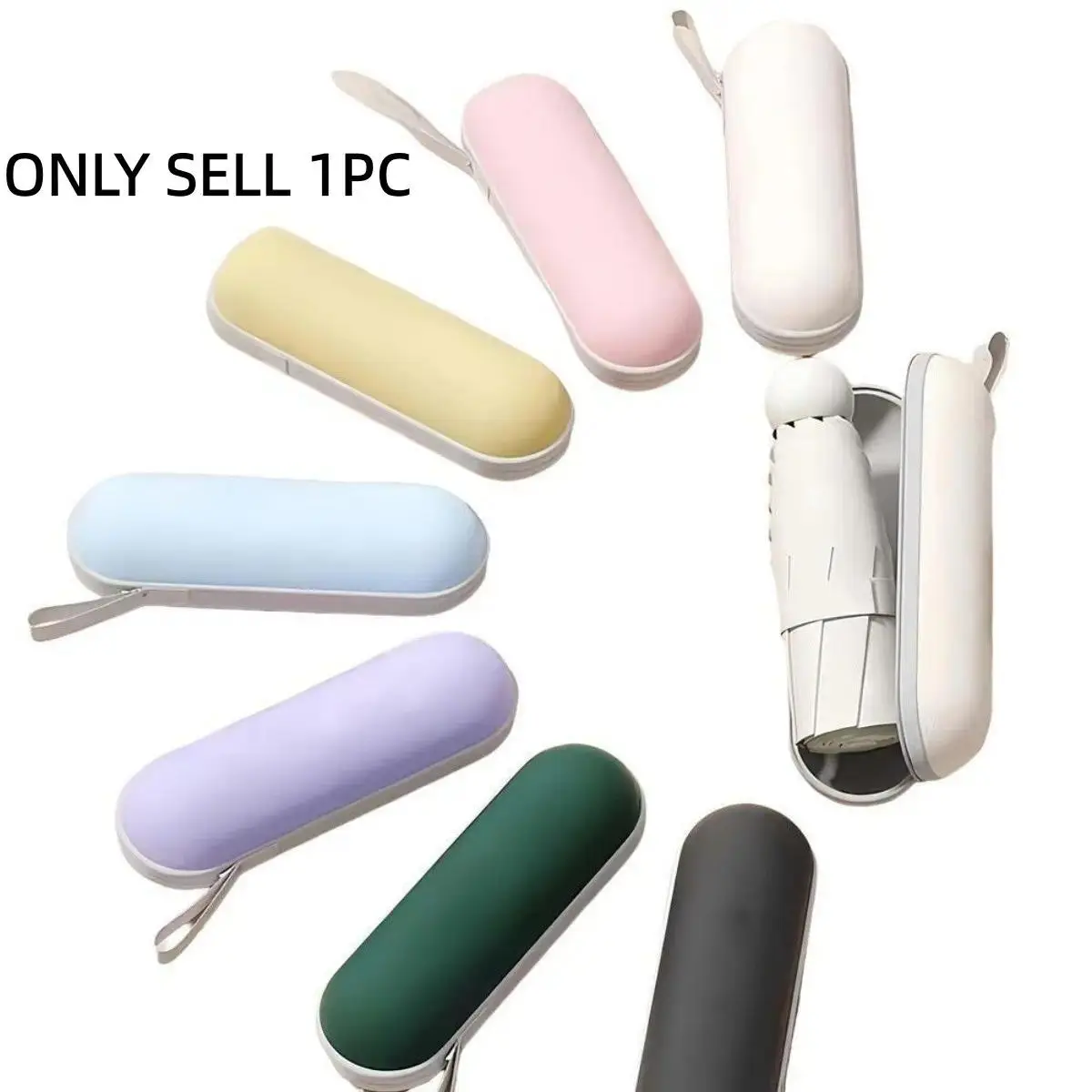 6-Rib Portable UV Protection and Waterproof Folding Umbrella, Compact Pocket Umbrella for Travel and Commute, Available in Multiple Colors for Men and Women