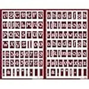 Reusable Self-Stick Etching Stencils for Glass or Stamping, 2 Pack Bundle with Lowercase Alphabet, Capital Letters & Numerals