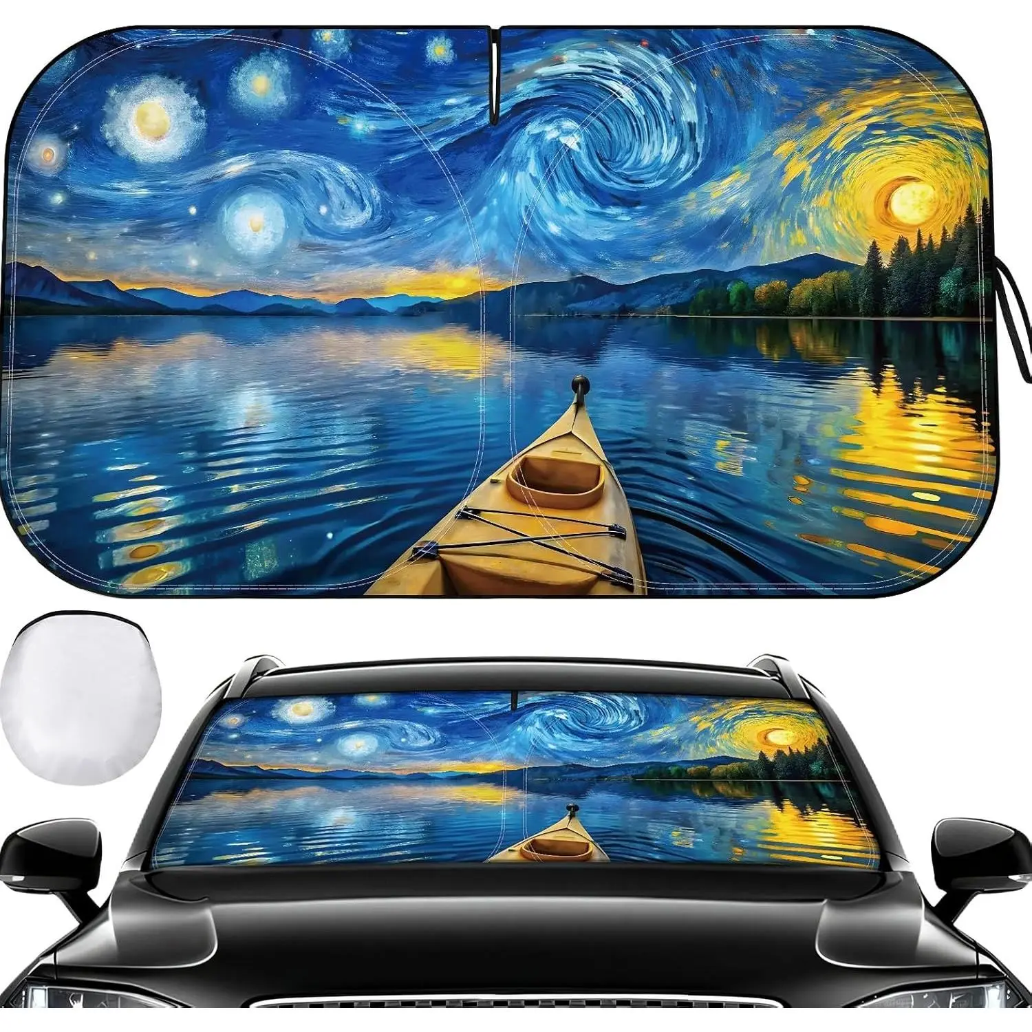 Windshield Sun Shade - Windshield Sun Shade Foldable Offers  Protection for  Interior UV Protection
