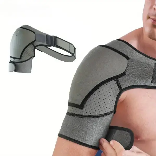 Adjustable Shoulder Brace Men Women Breathable, Rotator Cuff Compression Support Sleeve, Shoulder Stabilizer for Pain Relief, Injury Recovery, Gym, Sports, Daily Wear