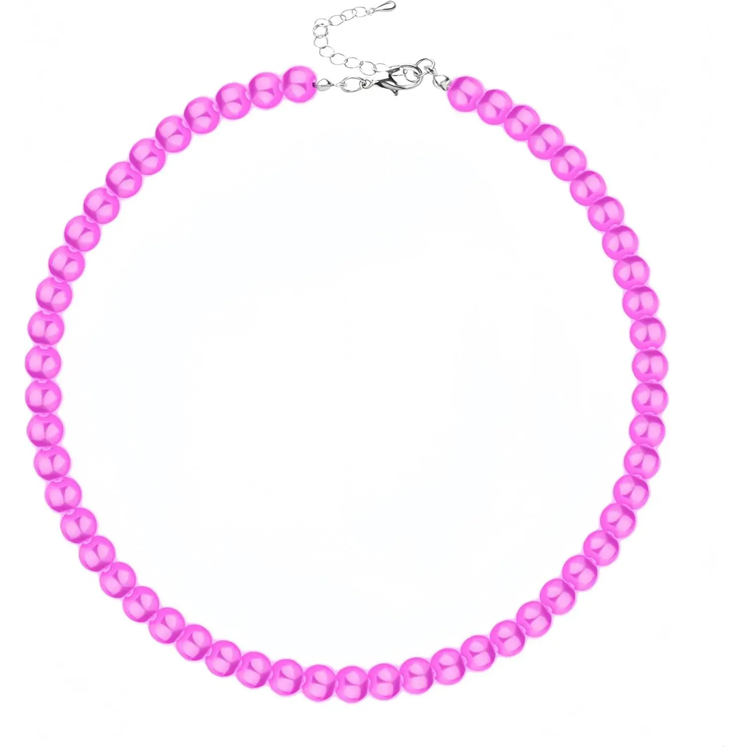 Elegant Simulated Imitation Colorful  Beads Chain Strand Choker Necklace Bridal Wedding Party Prom Costume Statement Dainty Classic  for Women