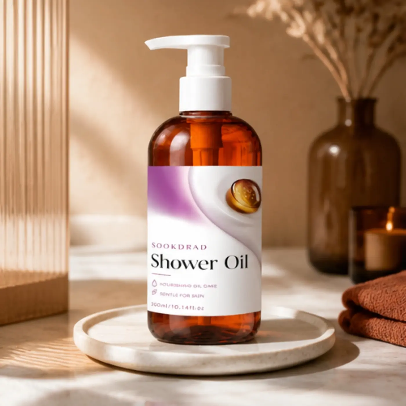 Shower Oil, nourishing oil care, gentle for skin, body care product, suitable for shower, Body Cleansing Products, 300ml/10.14fl.oz