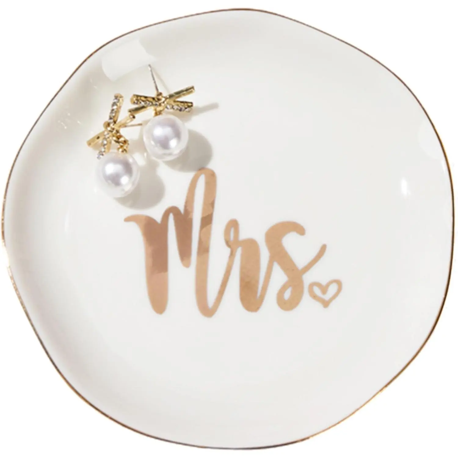 Mrs. Ring Dish Engagement Wedding Ring Holder  Dish Tray, Engagement Wedding Gifts for Couples Bridal Shower Gifts Bachelorette Gifts for Bride Future Mrs.