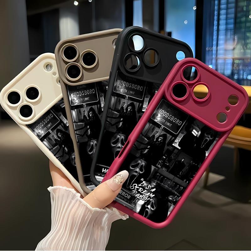 Ghost faces Realm Soft&Flexible TPU Silicone Phone Case For iPhone 17 Pro Max AIR 16 15 14 13 12 11 Plus XSMAX Cases Durable|Shockproof|Full Camera Protection|Anti-Scratch|Anti-Fingerprint|Slim Fit|Gift For Girlfriend/Men/Women