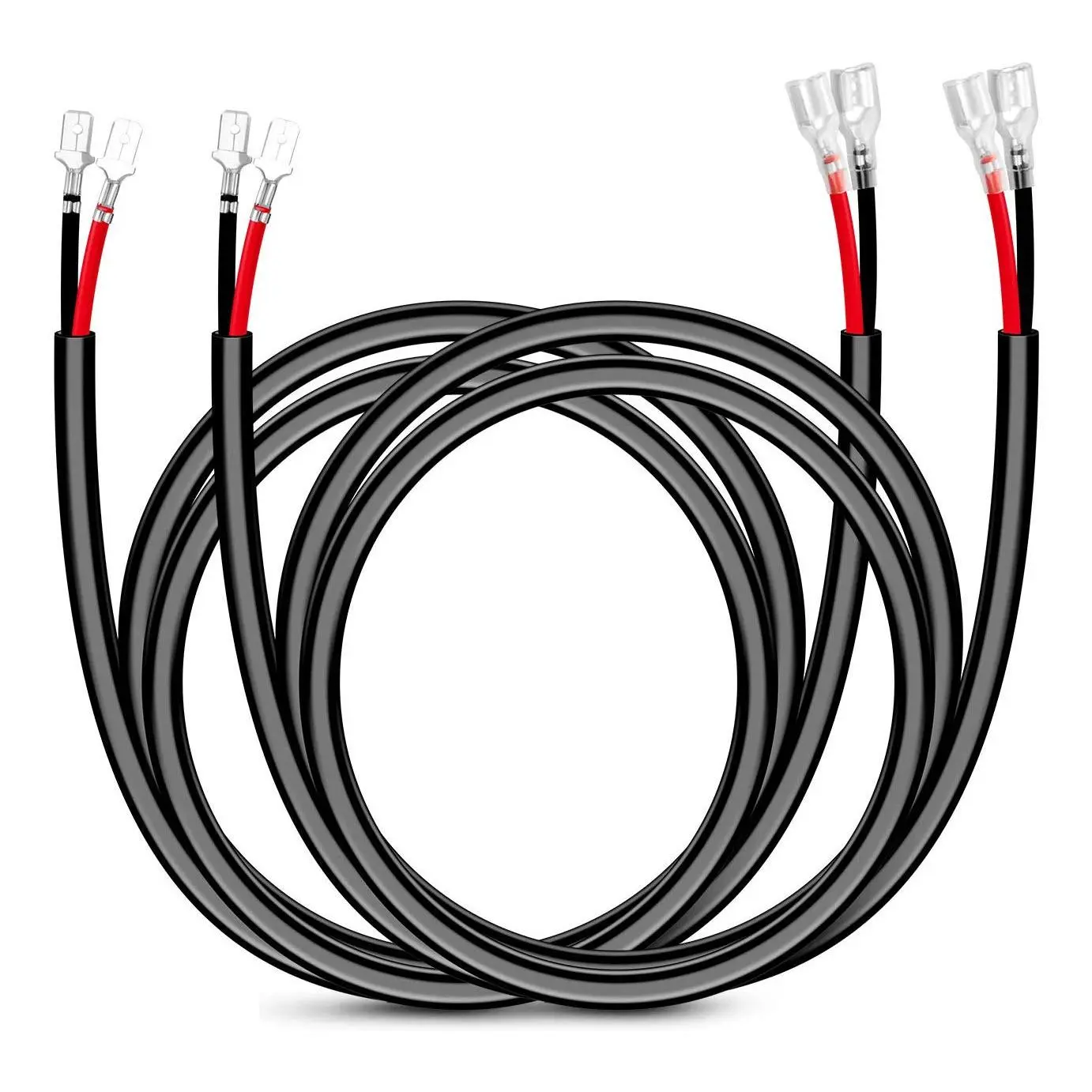 Nilight 3ft 16-Gauge Plug-and-Play Copper Core Flexible Extension Cable Wire - 2x Wiring Harness Extensive Kit, Automotive Lighting Accessory for Jeeps, Motorcycles, Yachts, 12V Battery Vehicles