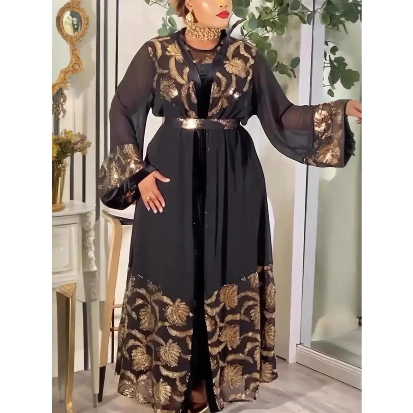 Ramadan Abaya Dubai Kaftan Muslim Hijab Dress Cardigan African Evening Dresses for Women Kimono Robe Femme Caftan Islam Clothing