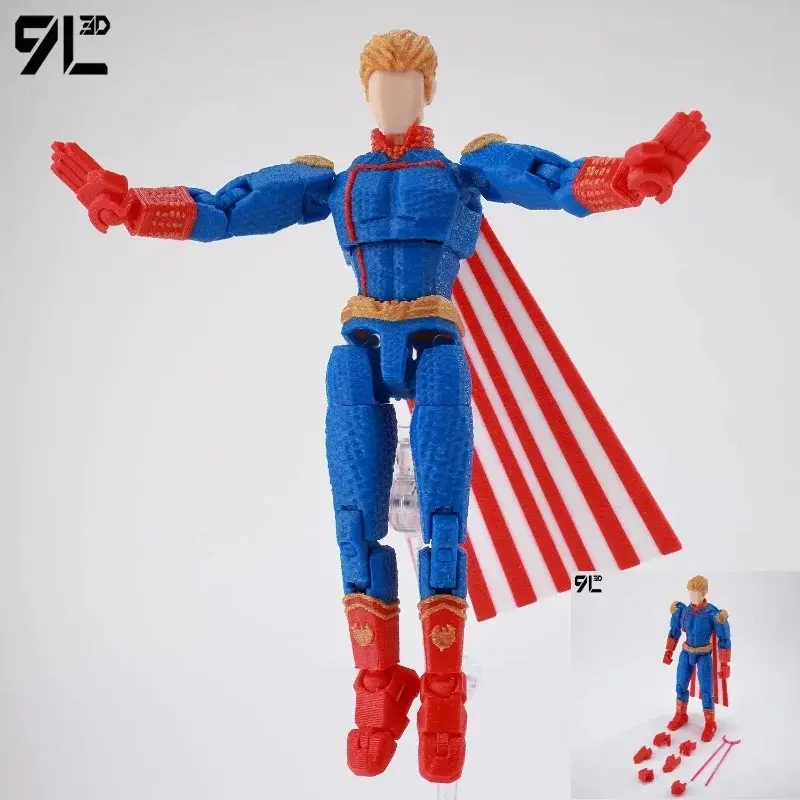 9L3D Full Articulation Plastic Action Figure - The Boys Homelander, Invincible Mark Grayson, Omni-Man 3D Printed Articulated Model Ornament Toy Gift