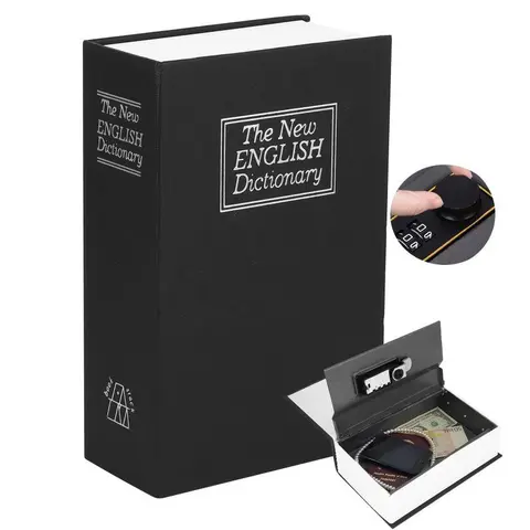 Dictionary Book Safe with Combination Lock - Compact, Discreet Hidden Lock Box for Cash, Jewelry, Passport - Home-Office Storage Solution That Discreetly Hides Valuables for Home and Office Use