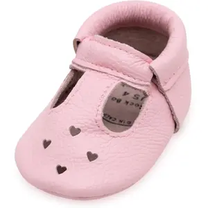 Baby Mary Jane Moccasins - Genuine Leather Soft Sole Baby Girl Shoes Newborns, Infants, Babies, and Toddlers