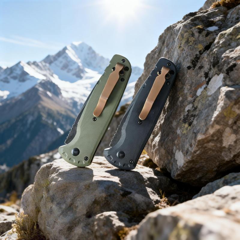 D2 Steel Pocket Folding Knife – G10 Non-Slip Handle, Reliable EDC for Cooking,Camping, Hiking, Travel, Everday Carry,Perfect Gifts