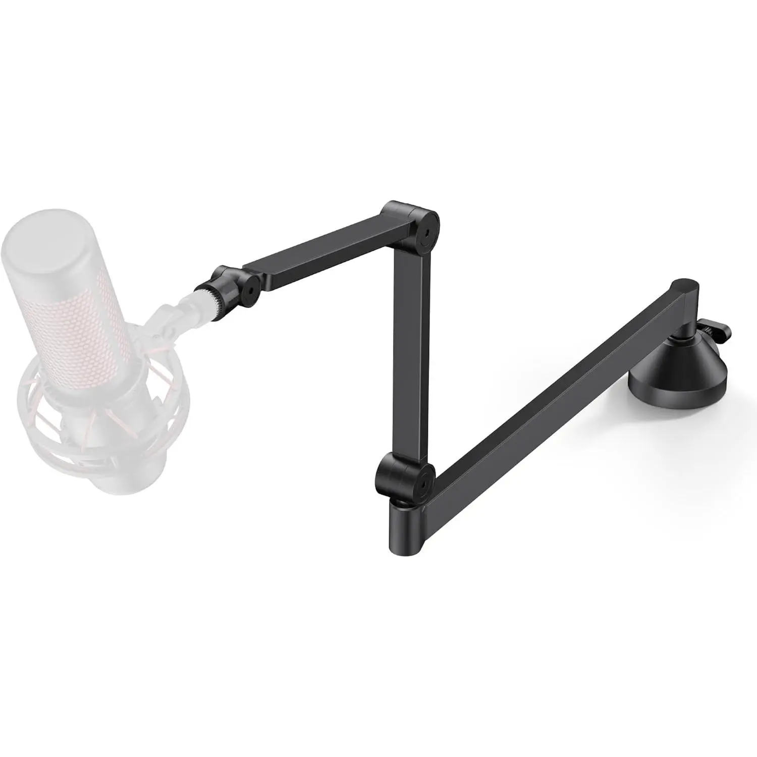 Low Profile Mic Arm, 360° Rotatable Microphone Arm Stand Foldable Desk Mic Boom Arm with 3/8" to 5/8" Adapter for Fifine AM8 K669B Blue Yeti HyperX QuadCast SoloCast AT2020 and Other Mics