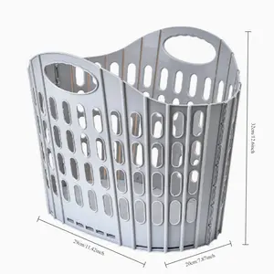 Collapsible Laundry Basket with Handles – Stackable Hamper for Toys, Clothes, and Bathroom Storage – Portable, Space-Saving Organizer and Storage Bag for Dirty Laundry or Shelf Use
