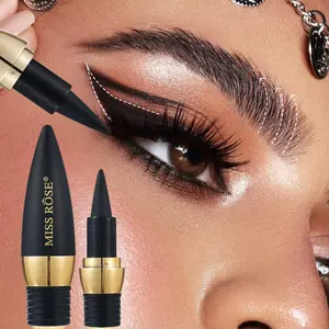 2-Piece 2-In-1 Eyeliner Pencil, Waterproof Smudgeproof, Long-Lasting, Sweat & Oil Resistant, Smooth Precision Tip, Matte Finish, Portable Design