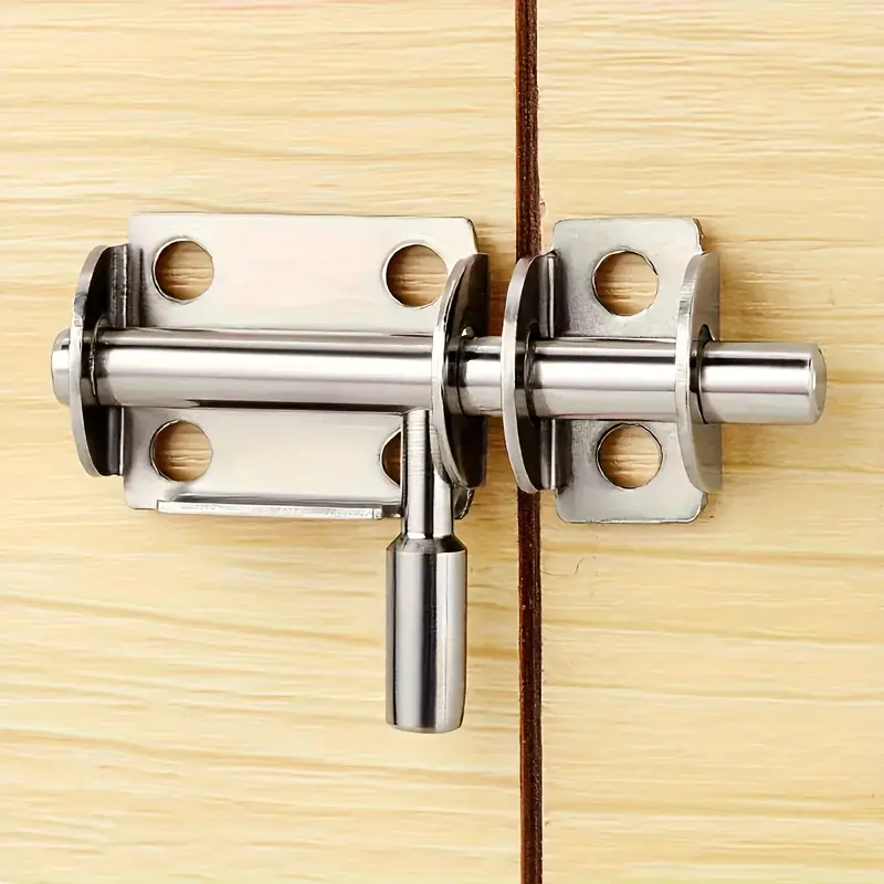 Stainless Steel Door Latch Set, Safety Latches, Safety Slide Bolt Lock for Pet Cages, Multi-Functional Corrosion Resistant Hardware