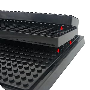 SUNDAY MIRTH Display Case for Minifigure Action Figures Blocks, Display Box Storage for Lego Minifigures, Suitable for Lego Lovers, Black