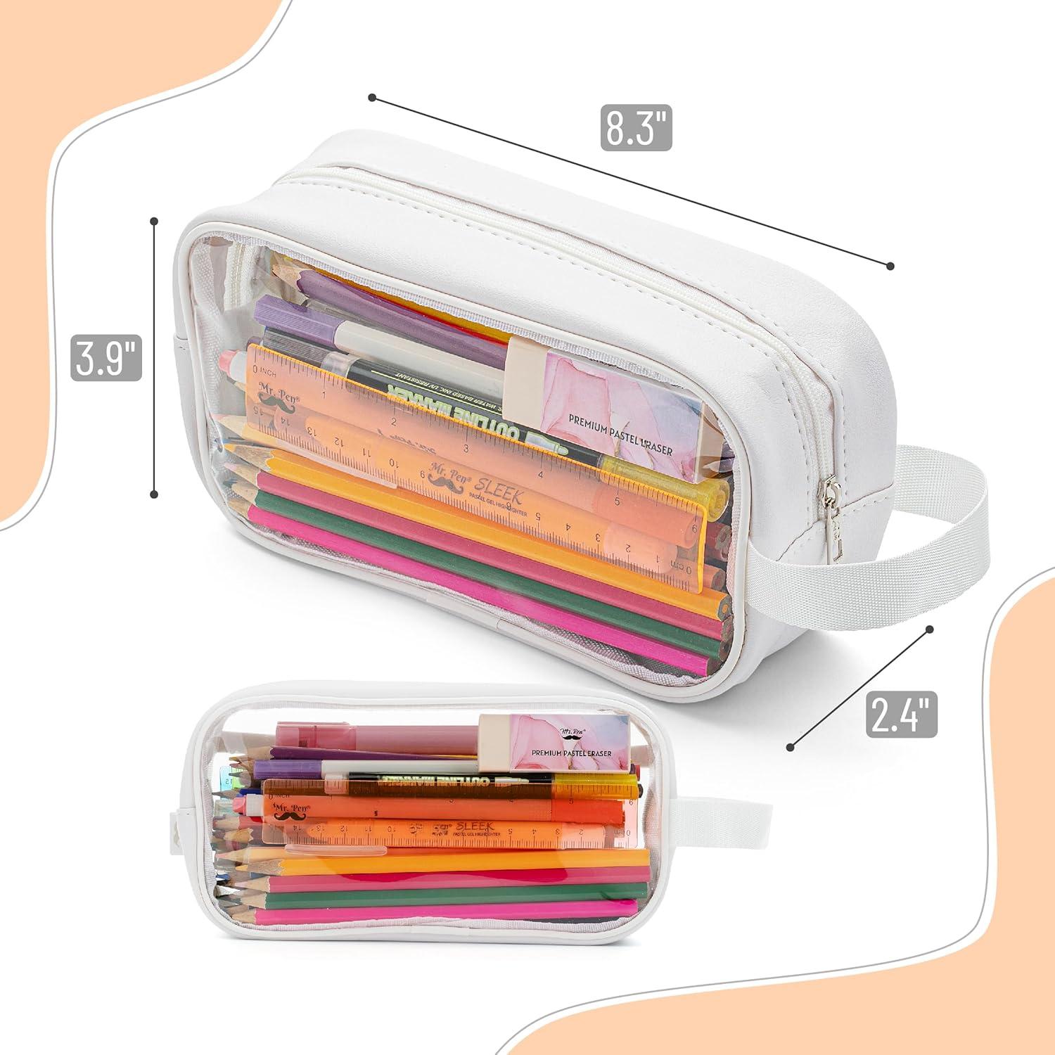 - Clear cil Pouch, White, Clear cil Case, cil Bags, Clear Pouch,  to School Supplies