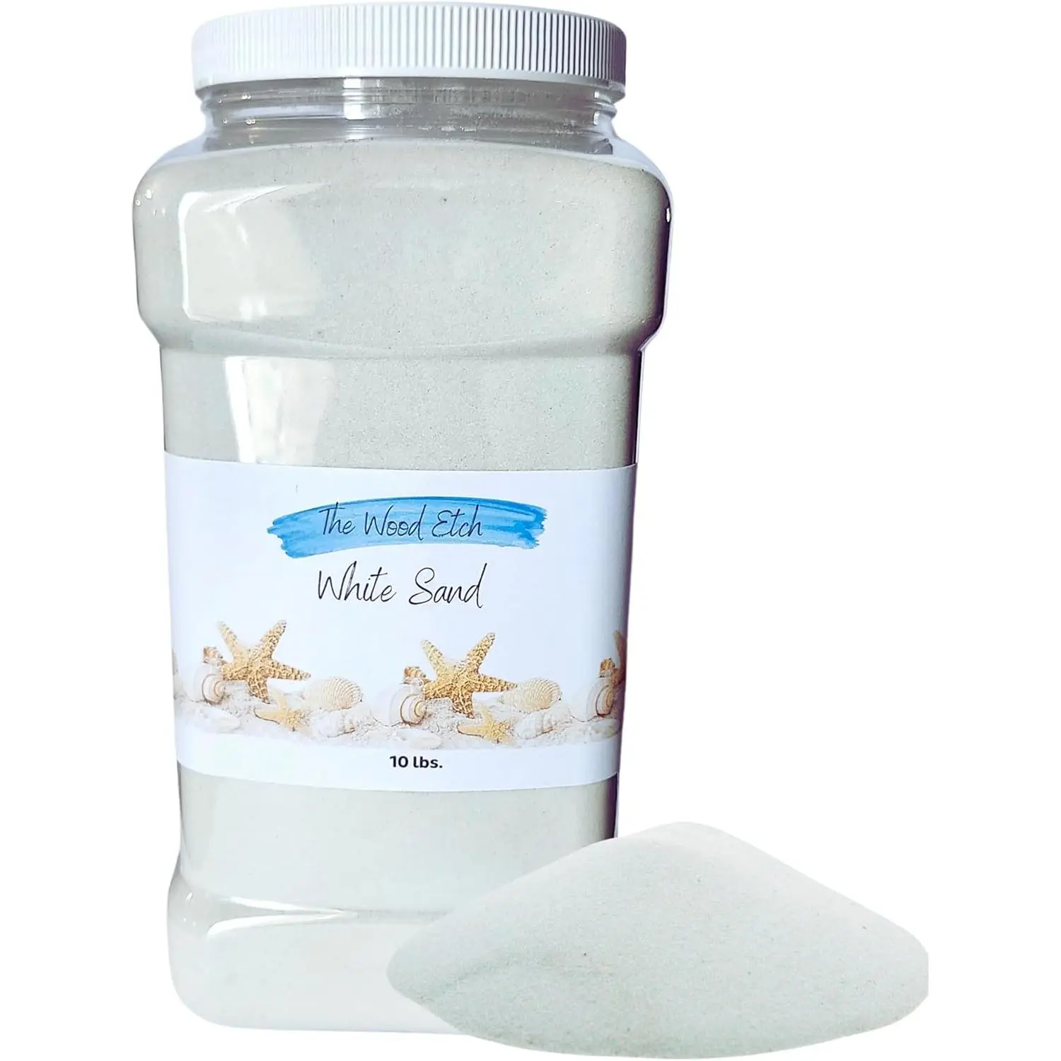 10 LB White Fine Colored Craft Sand - Bulk Decorative Playsand for Casting Aquarium Art Crafts and Home Decoration