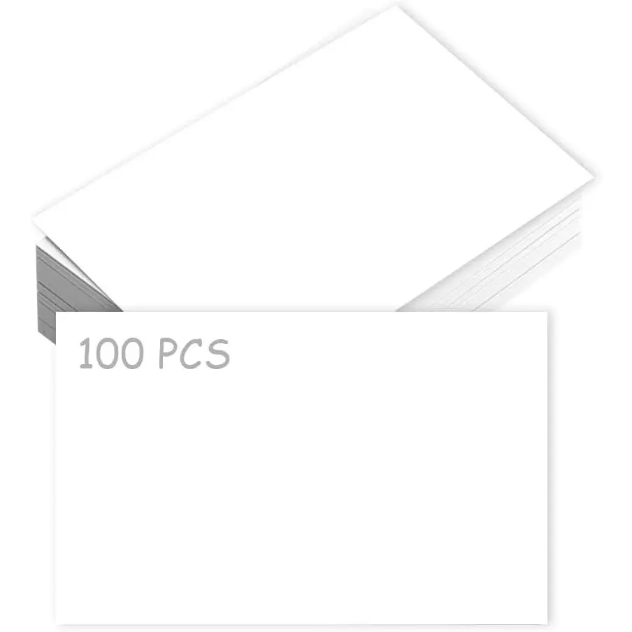 100 count Customized Business Cards, 3.5" x 2" Blank White | Personalized with Photo Text Logo Name, Double Sided