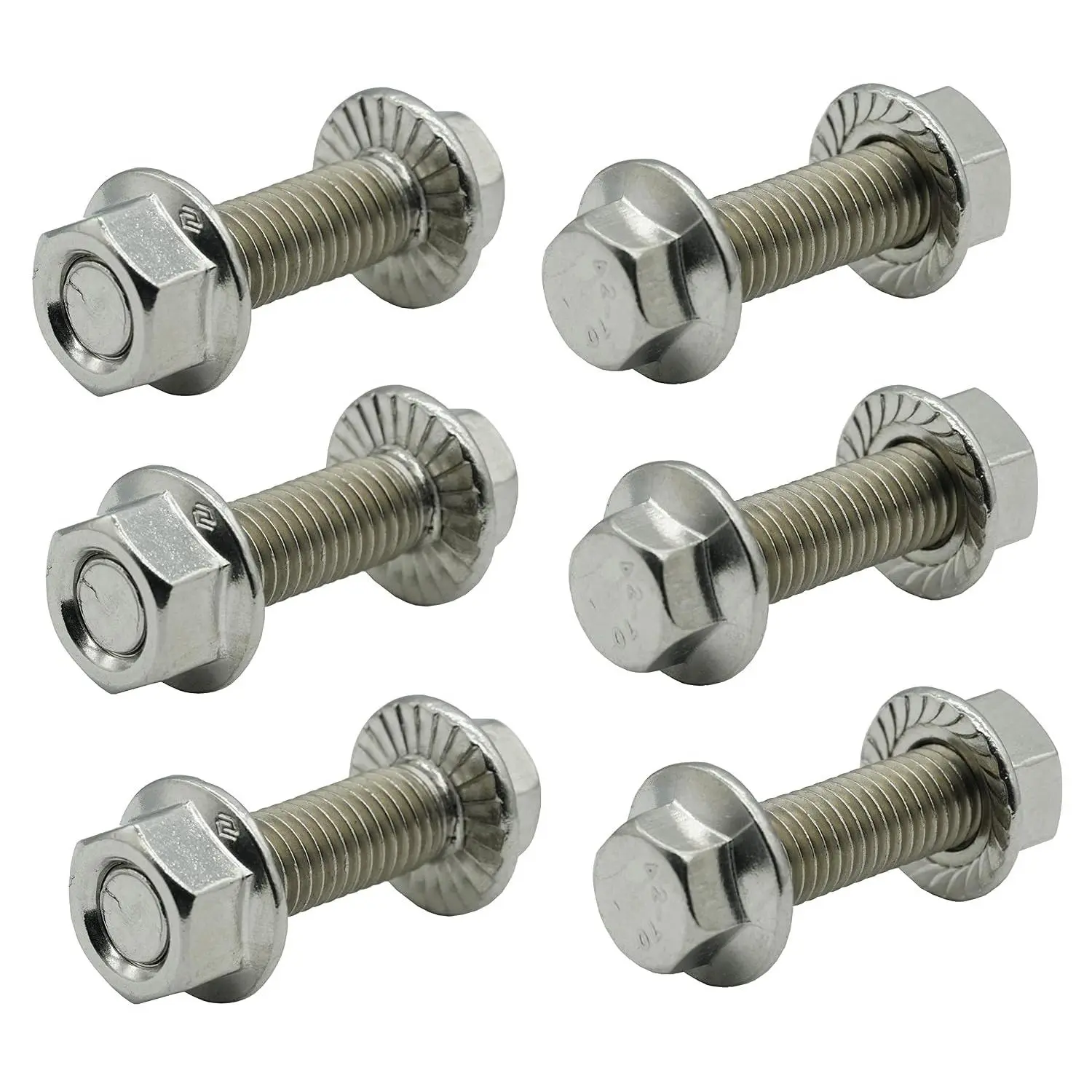 Stainless Steel Flange Screws, Flange , Exhaust Manifold Hardware Kit (&Nuts) M10X1.5-35mm (6-Pack)