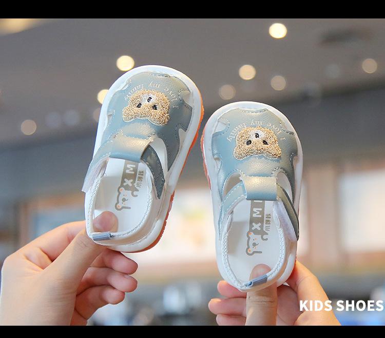 Summer Baby Toddler Shoes Children's Squeaky Soft Sole Covered Toe Sandals