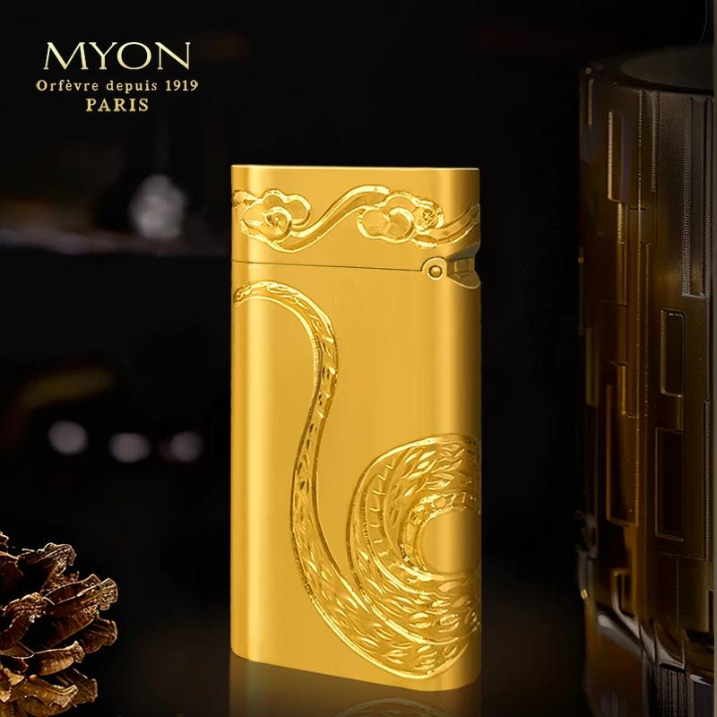 Luxury Gold Plated Vintage Lighter Full Copper Mini Size Unique Gift for Men Birthday Father Husband High End Fashion Collectible No Fuel Included