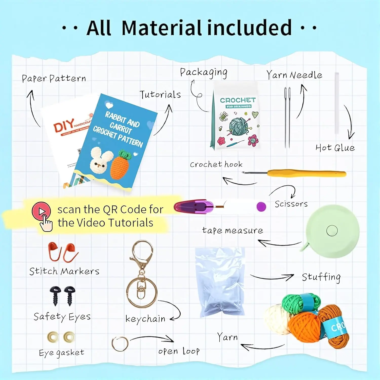 Kit for Beginners, Animal Kit,Kits for Beginners Adults and Children, with Instructional Videos and Paper Tutorials, Crafts, Gifts ()