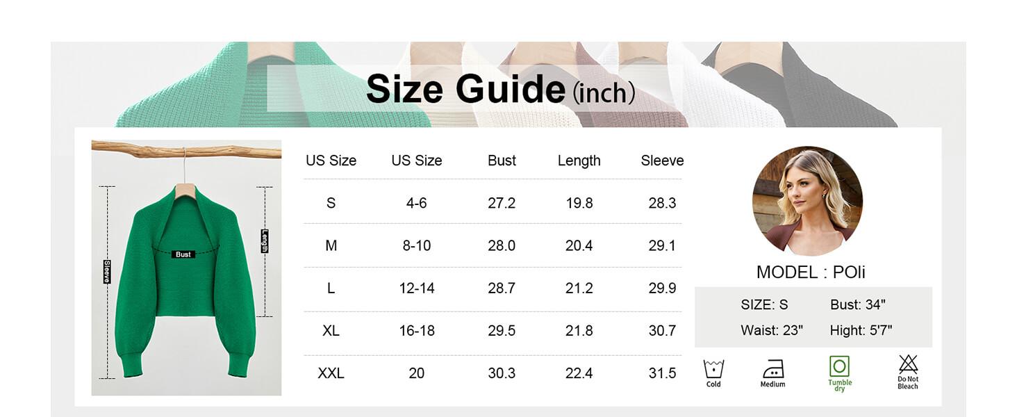 Women's Bolero Shrug Sweater 2025 Knitted Long Sleeve Open Front Cropped Cardigan Shrugs Sweaters Y2K Tops